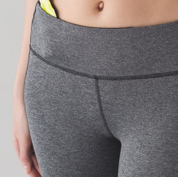 Lululemon Pace Rival Crop *22" Heathered Black / Black - Picture 4 of 16